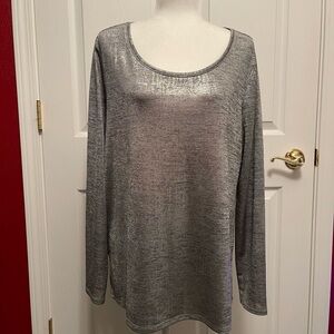 Westport Gray Long Sleeve Tunic Top